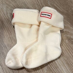 Hunter Ivory Fleece Boot Liners Kids Youth Size M 11-13